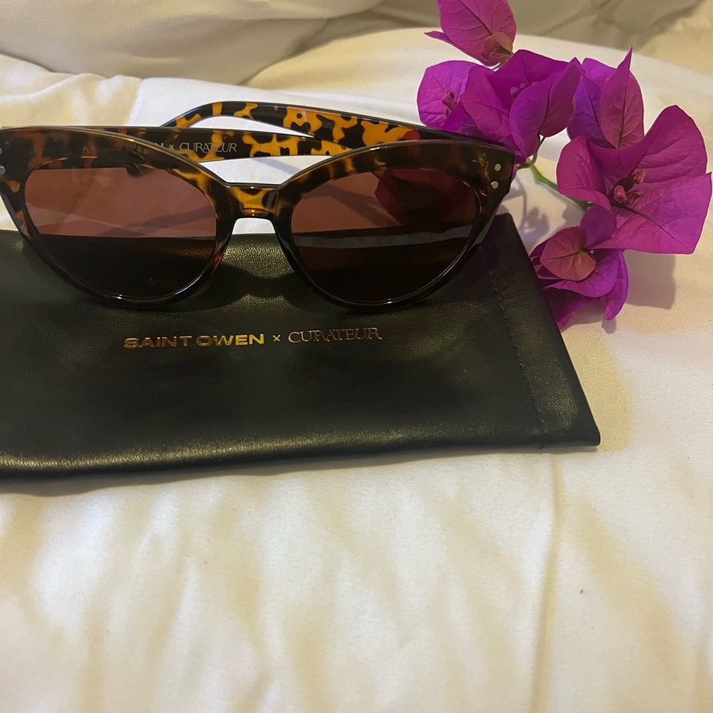 ***Sold**Brand New Saint Owen x CURATEUR WYLDE Tortoise Shell Sunglasses - Picture 3 of 9
